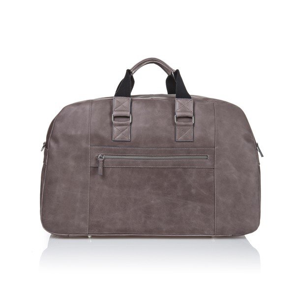 Pelēka un brūna teļa ādas Ferruccio Laconi Traveler soma-image-1