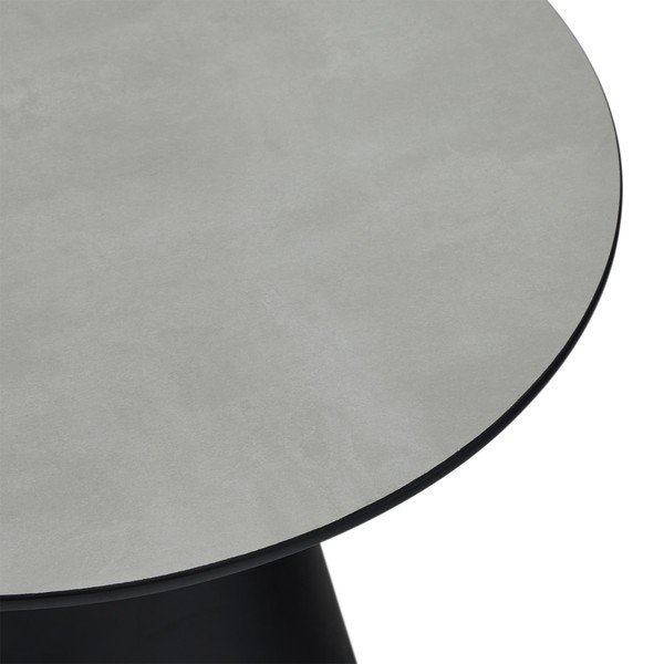 Melns/gaiši pelēks žurnālgaldiņš ar marmora imitācijas galda virsmu ø 60 cm Tango – Furnhouse-image-1