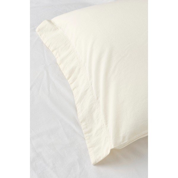 Krēmkrāsas vienguļamā gultas veļa no organiskās kokvilnas  150x200 cm Juliette – Ellos Home-image-4