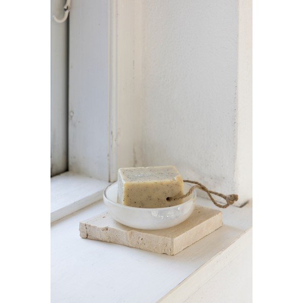 Krēmkrāsas stikla ziepju trauks Opal – Mette Ditmer Denmark-image-1