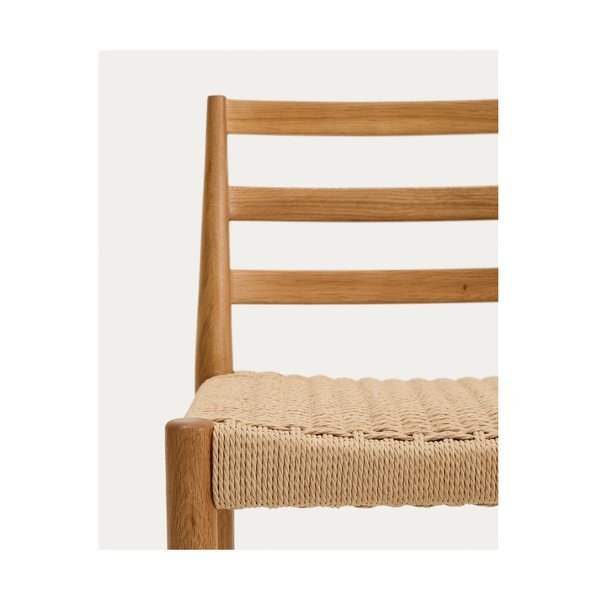 Dabīga toņa ozola masīvkoka bāra krēsls (sēdekļa augstums 65 cm) Analy – Kave Home-image-4