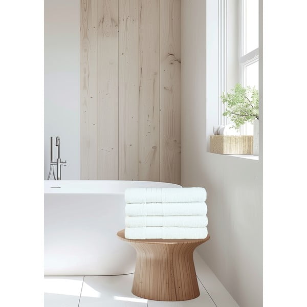 Balti frotē kokvilnas dvieļi (4 gab.) 50x100 cm – Good Morning-image-4