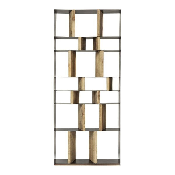 Kare Design Storm pārstrādātas priedes koka grāmatu plaukts-image-3