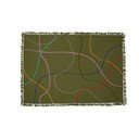 Zaļš kokvilnas pleds 200x140 cm Outline - Hübsch