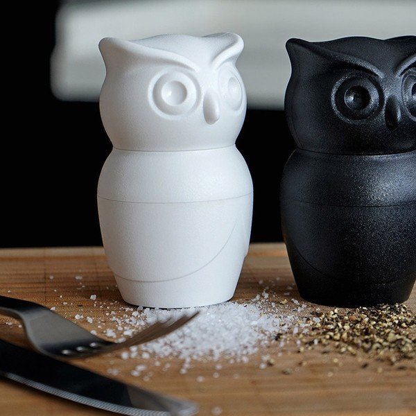 Baltās sāls dzirnaviņas Qualy&CO Owl-image-1