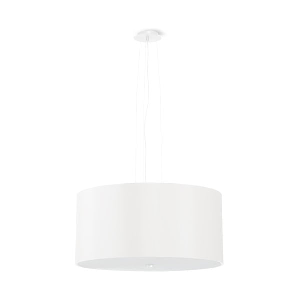 Balta piekaramā lampa ar auduma abažūru ø 50 cm Volta – Nice Lamps