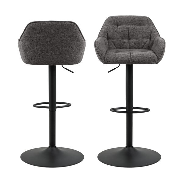 Tumši pelēki grozāmi bāra krēsli (2 gab.) 109 cm Brooke – Actona-image-3