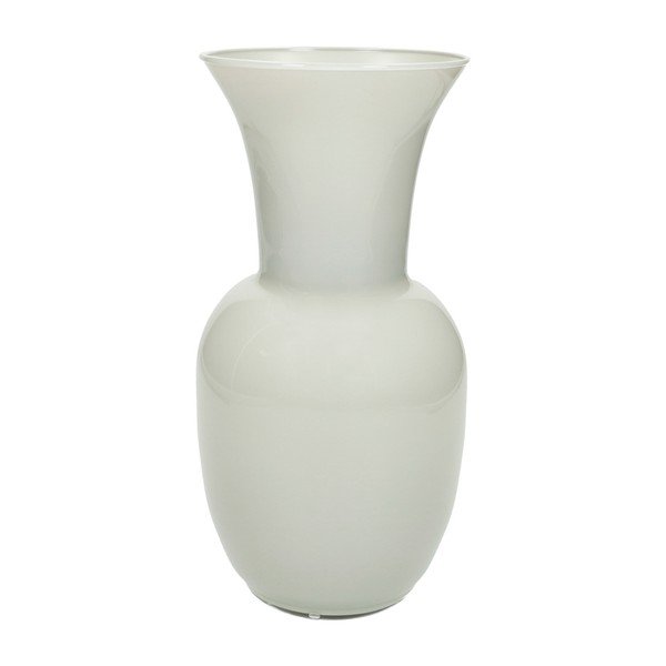 Krēmkrāsas stikla vāze (augstums 26 cm) – Brandani