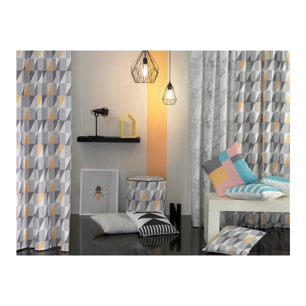 Melna un balta spilvendrāna Mike & Co. NEW YORK Pinky Light Stripes, 43 x 43 cm-image-1