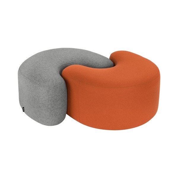 Terakotas oranžs vilnas pufs Ü – noo.ma-image-4