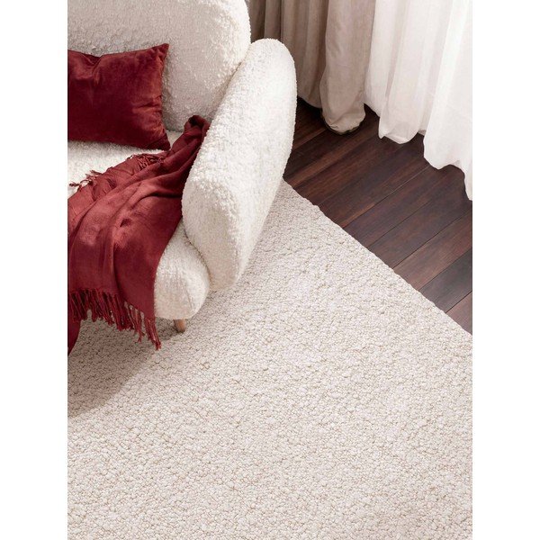 Ziloņkaula krāsas ar rokām darināts buklē paklājs 200x290 cm Notting Hill Portobello – Ted Baker-image-1