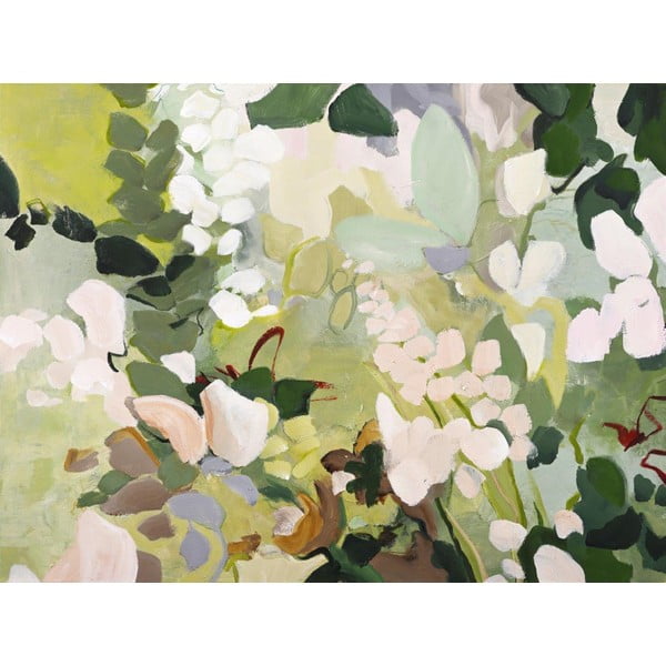 Attēls ar manuāli gleznotiem elementiem 90x118 cm Green Garden   – Malerifabrikken