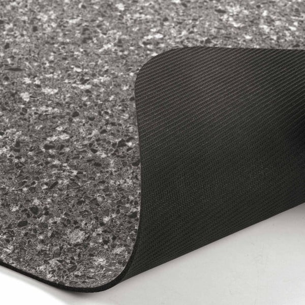 Antracīta pelēks vannas istabas paklājiņš 50x80 cm Granite – douceur d'intérieur-image-2