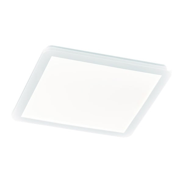 Balts kvadrātveida LED griestu gaismeklis Trio Camillus, 40 x 40 cm