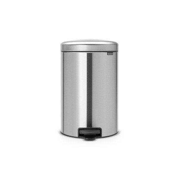Matētas sudraba krāsas tērauda atkritumu tvertne ar pedāli 20 l NewIcon – Brabantia
