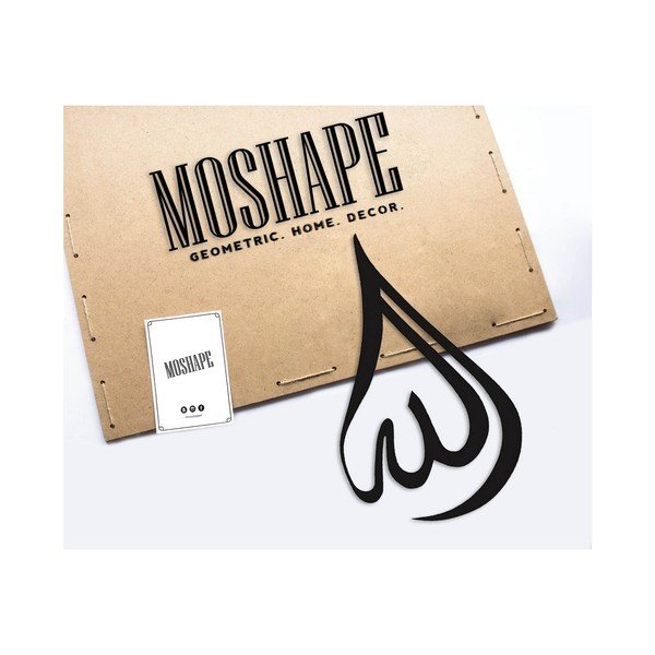 Melna metāla sienu apdare Atstājiet-image-1