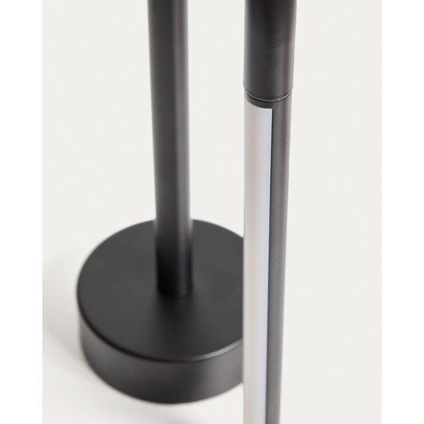 Melna metāla LED galda lampa (augstums 30 cm) Bow – Kave Home-image-4