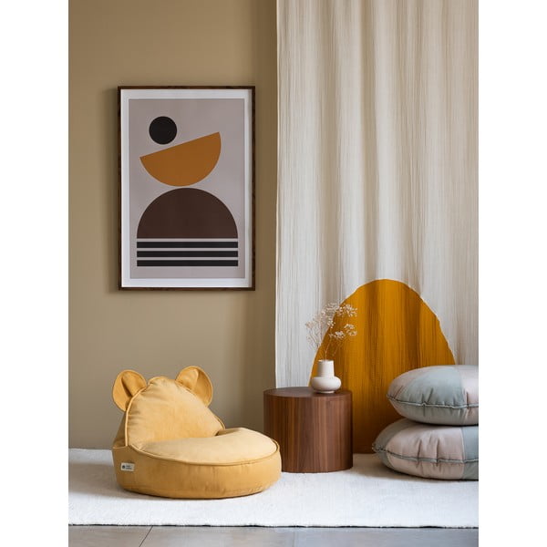 Dzeltens samta bērnu sēžammaiss Bear – Wigiwama-image-2