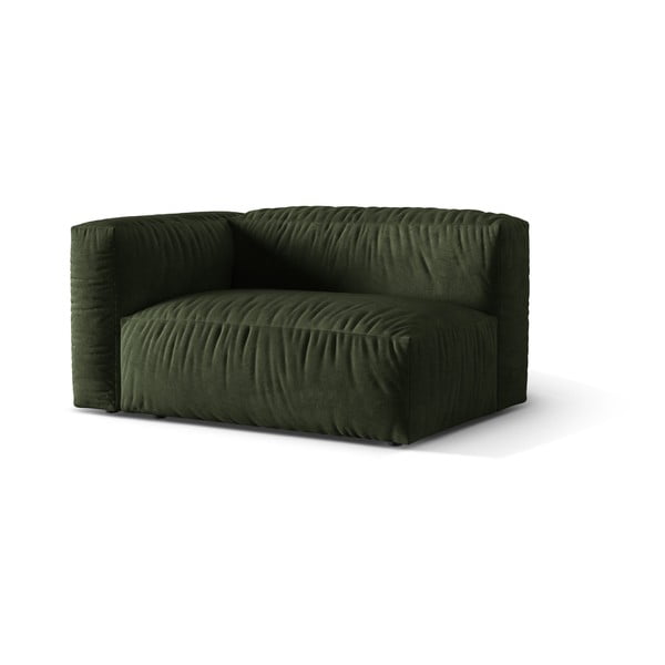 Zaļa samta modulārā dīvāna daļa (ar kreiso stūri) Martina – Micadoni -image-1