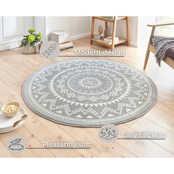 Pelēks paklājs Hanse Home Celebration Valencia, ⌀ 140 cm-image-3