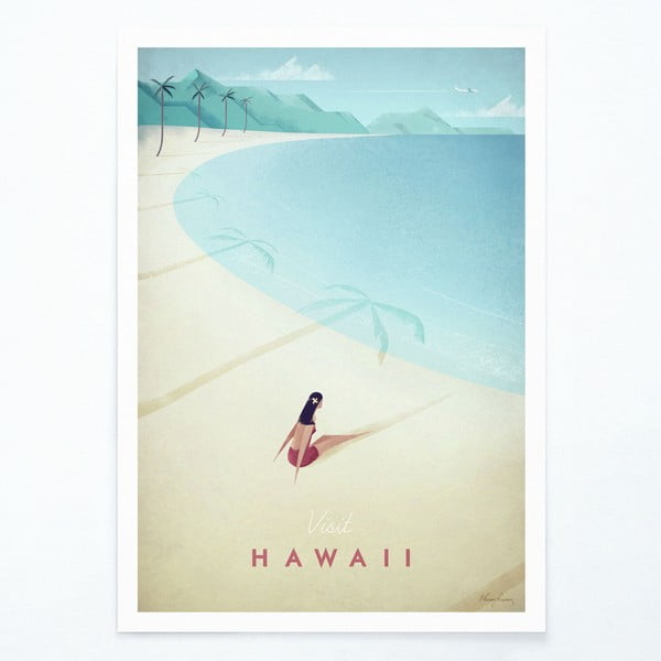 Plakāts Travelposter Hawaii, 30 x 40 cm