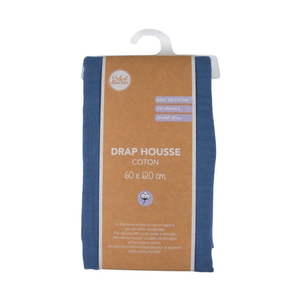 Muslīna bērnu palags ar gumiju 60x120 cm – Bébé Douceur-image-4