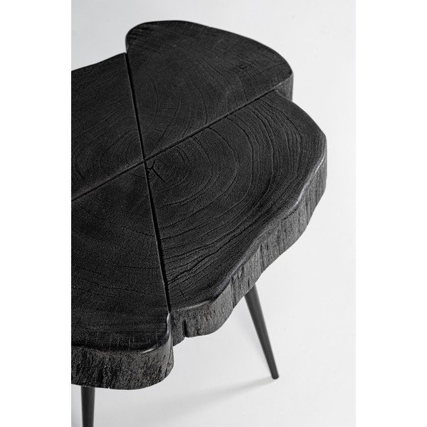 Melns žurnālgaldiņš ar akācijas koka galda virsmu 35x46 cm Zakia – Bizzotto-image-3
