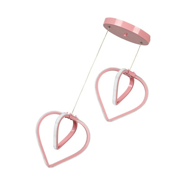 Rozā metāla LED piekaramā lampa ø 20 cm Sevinc – Squid Lighting-image-3