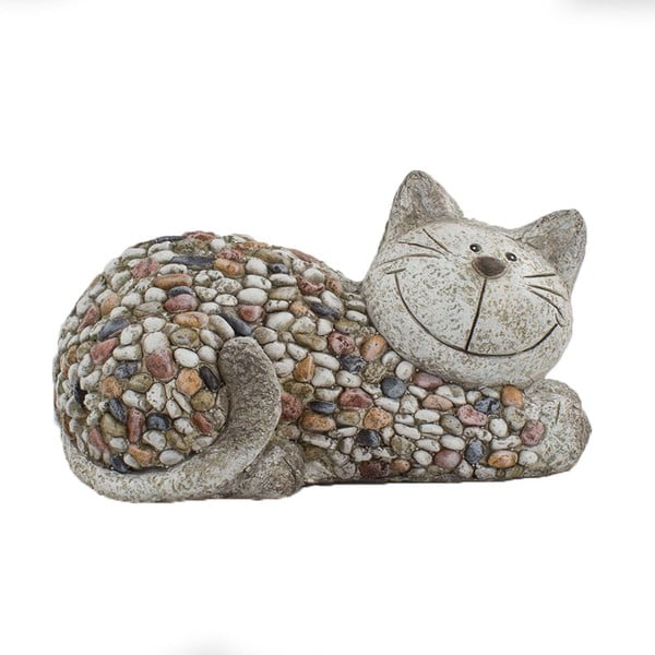 Dakls Dārza dekoratīvais kaķis ar akmeņiem, augstums 18 cm