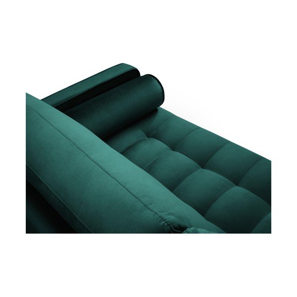 Zilganzaļš samta dīvāns Milo Casa Santo, 219 cm-image-4