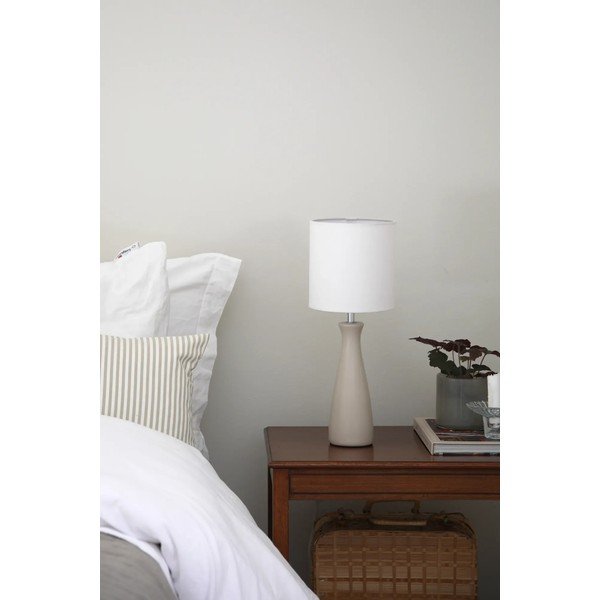 Krēmkrāsas galda lampa ar auduma abažūru (augstums 42 cm) Birillo – Markslöjd-image-2