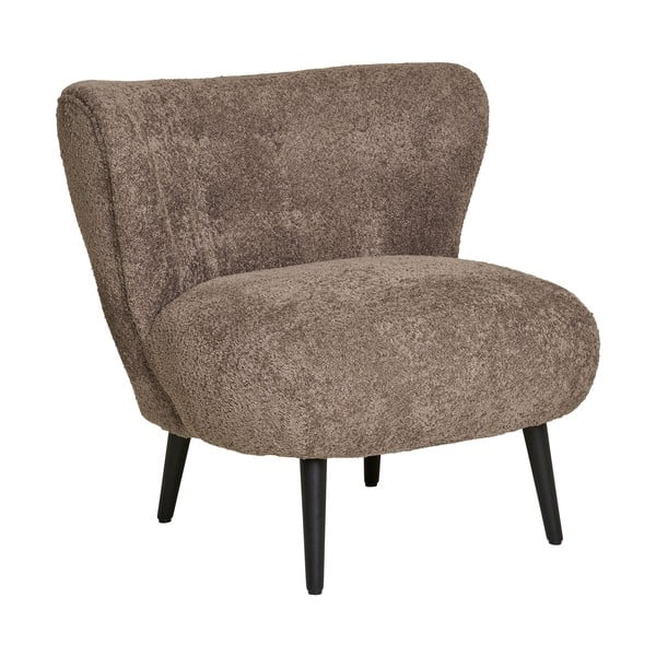 Brūns atpūtas krēsls no buklē auduma Covelo – House Nordic