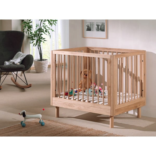 Dabīga toņa ozola masīvkoka bērnu sētiņa 95x75 cm Forrest – Vipack-image-1