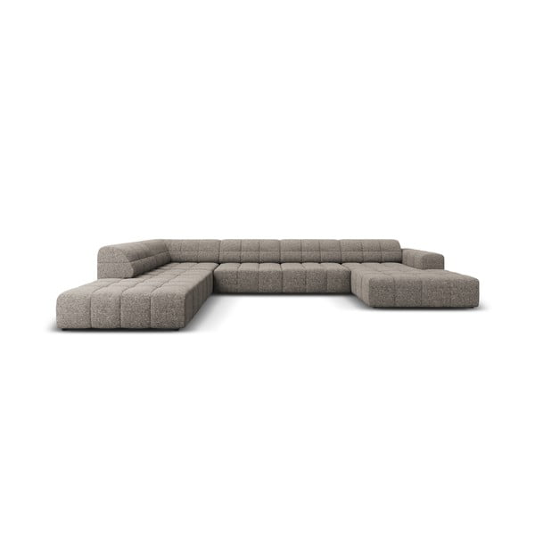 Gaiši brūns stūra dīvāns (ar kreiso stūri/U veida) Chicago – Cosmopolitan Design
