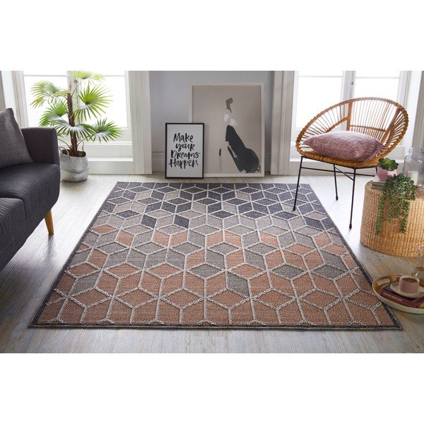 Pelēks un rozā paklājs Flair Rugs Dartmouth, 160 x 230 cm-image-1
