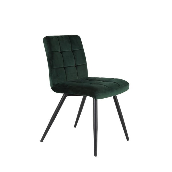 Tumši zaļš samta pusdienu krēsls Olive – Light & Living