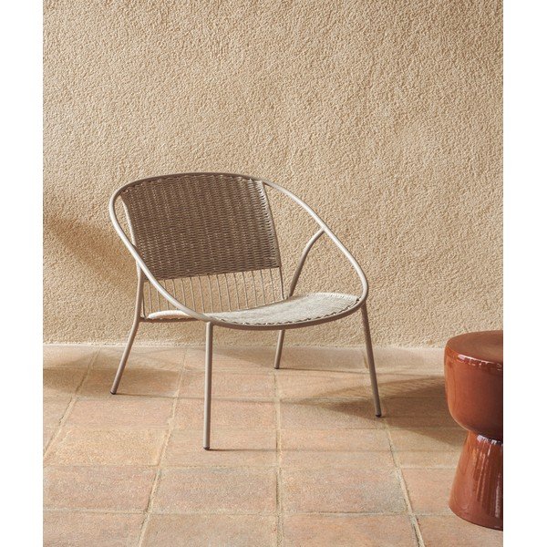 Pelēkbrūns dārza atpūtas krēsls Atrani – Kave Home-image-1