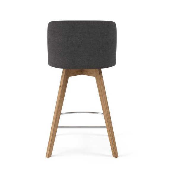 2 pelēku bāra krēslu komplekts Tenzo Tom, augstums 89 cm-image-3