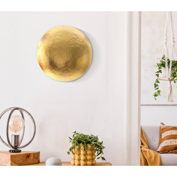 Zelta krāsas sienas lampa Goldy Round – Mauro Ferretti-image-1