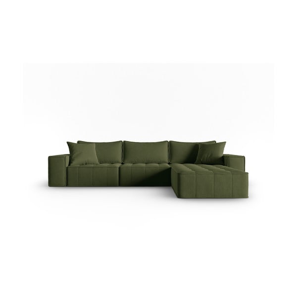 Zaļš stūra dīvāns (ar labo stūri) Mike – Micadoni Home