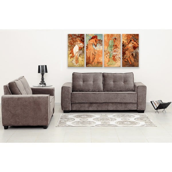 Gleznas reprodukcija Alfons Mucha – Seasons, 80 x 40 cm-image-1