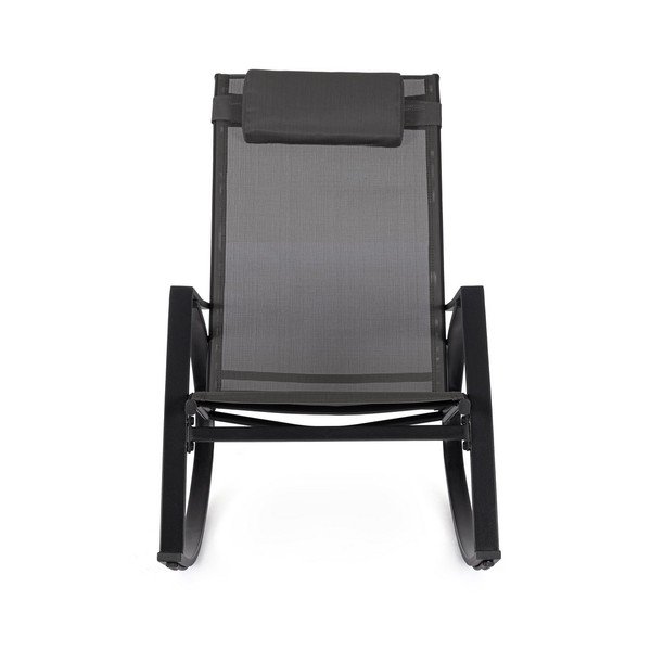 Antracīta pelēks metāla dārza atpūtas krēsls Ercolano – Bizzotto-image-2