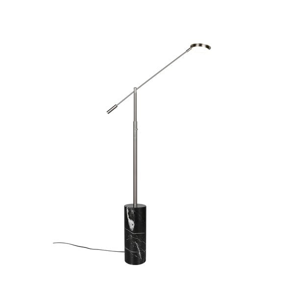 Melna/sudraba krāsas LED stāvlampa (augstums 145 cm) Fiore – Trio Select-image-1