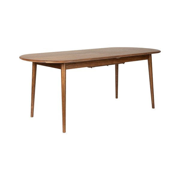 Izvelkams ēdamgalds ar papildu galda virsmu no valrieksta koka imitācijas 90x180 cm Twist – Zuiver-image-3