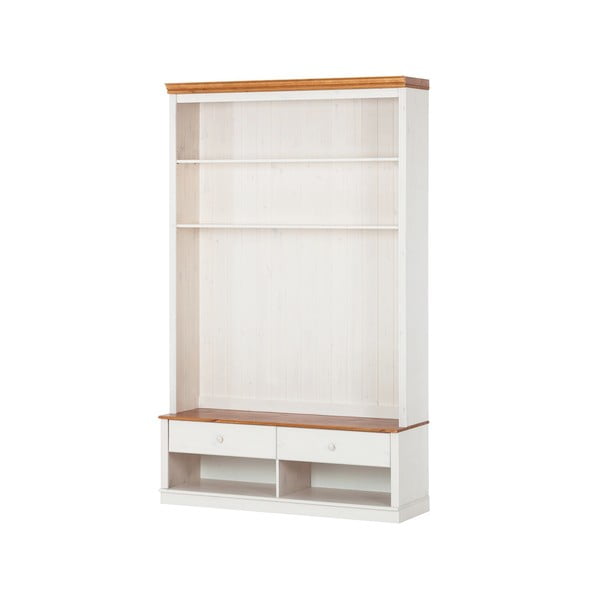 Balts priedes masīvkoka TV plauktu komplekts 140x223 cm Anita – Støraa-image-1