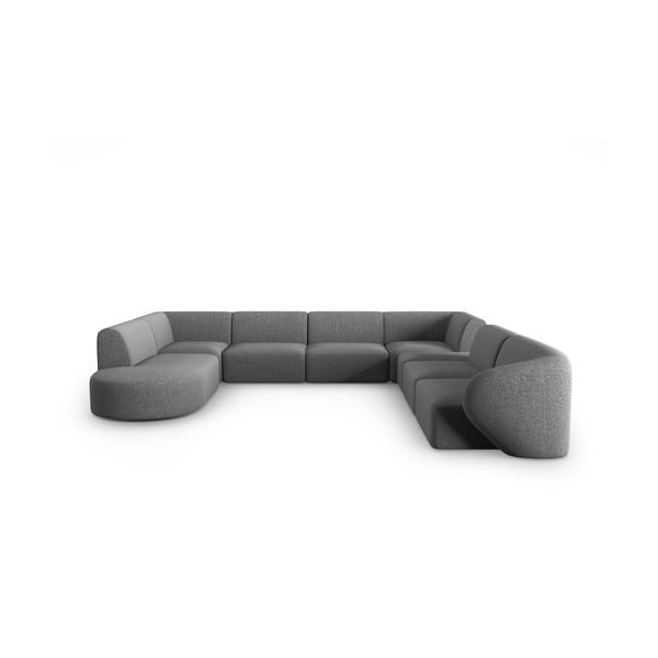 Pelēks stūra dīvāns (ar labo stūri/U veida) Shane – Micadoni Home
