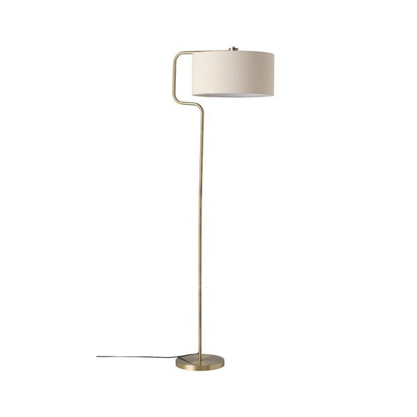 Krēmkrāsas/misiņa krāsas tekstila stāvlampa (augstums 160 cm) Josho – Ellos Home