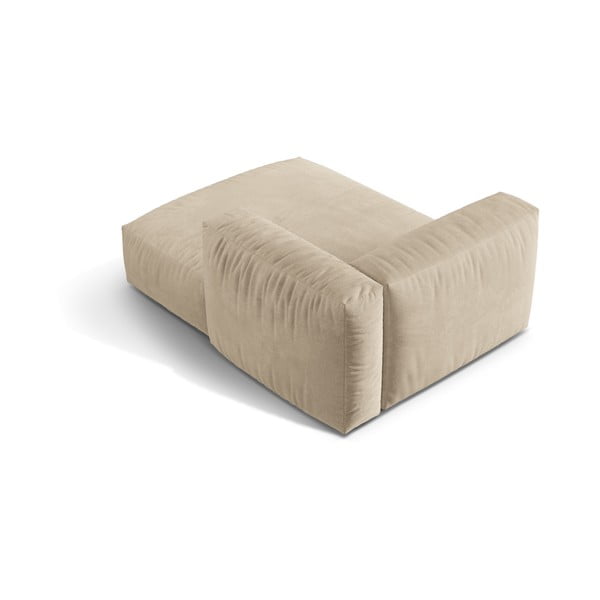 Bēša samta modulārā dīvāna daļa (ar labo stūri) Martina – Micadoni -image-2