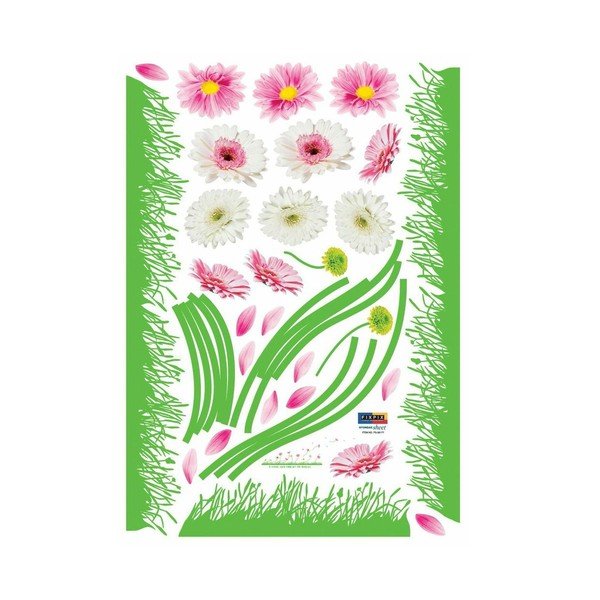 Uzlīmes Fanastick Colored Gerbera and Grass-image-1