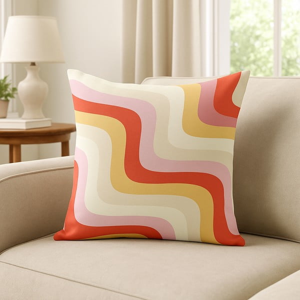 Spilvendrāna 43x43 cm Creamy Raspberry Swirl – Mila Home-image-3